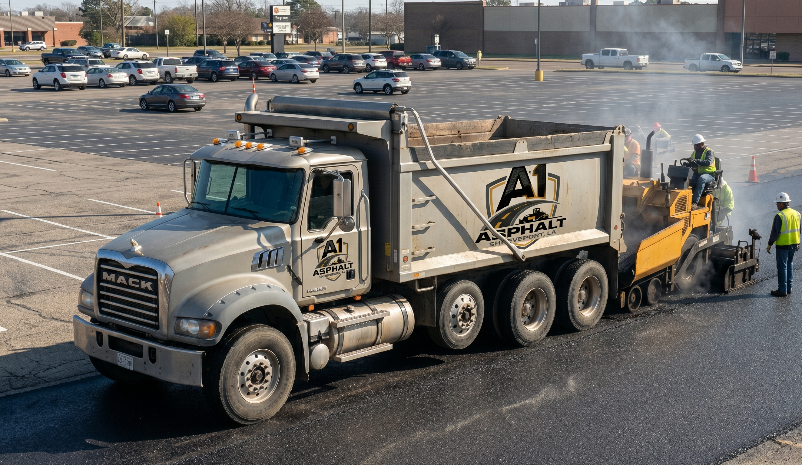 A1 Asphalt Shreveport Work Truck